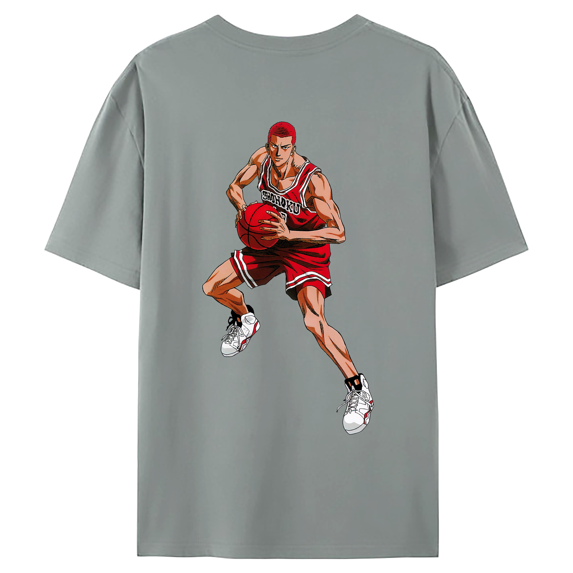 （画像用） SLAM DUNK／スラムダンク 綿100％ メンズ半袖Tシャツ（バックプリント） 通気性